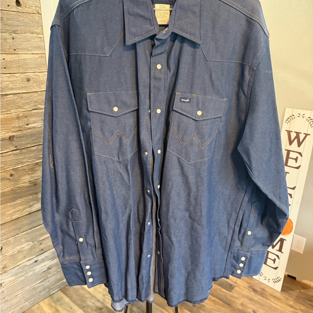 Wrangler Men's Classic Blue Shirt Jacket